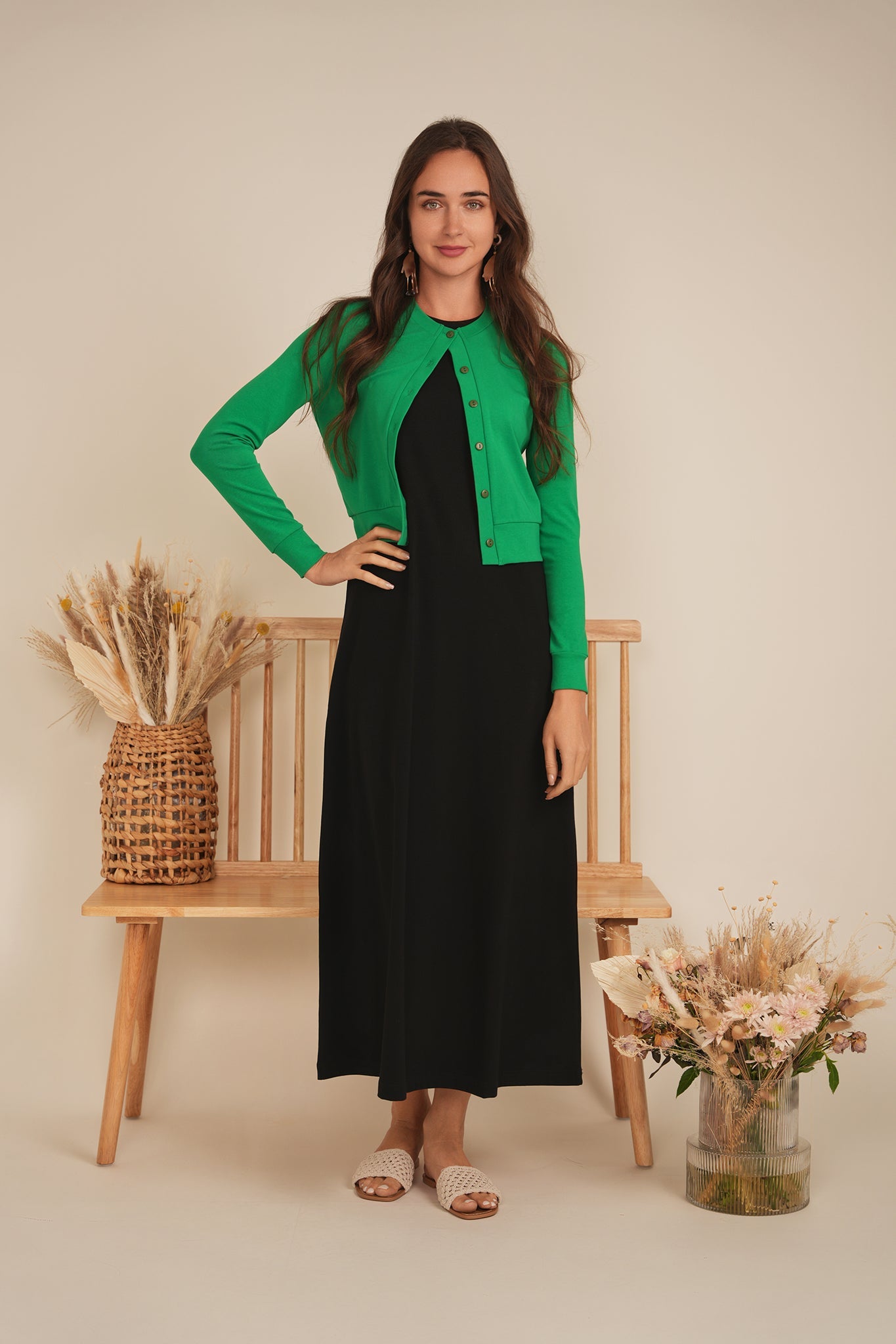 Cropped Ribbed Cardigan