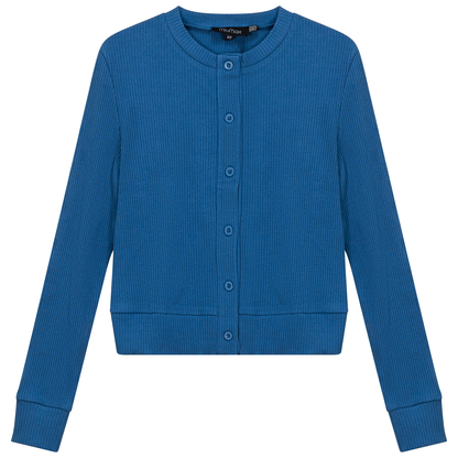 Cropped Ribbed Cardigan