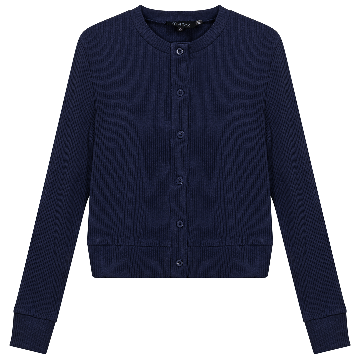 Cropped Ribbed Cardigan