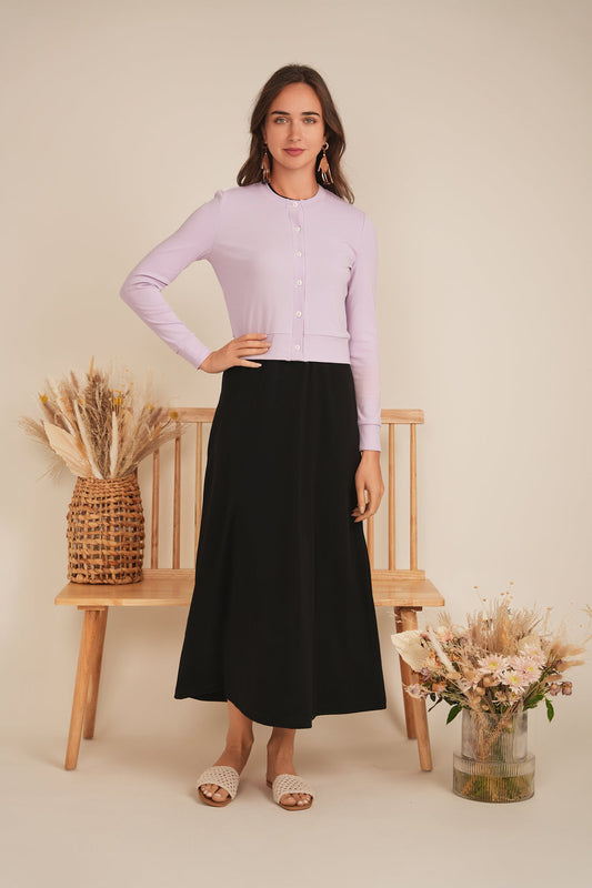 Cropped Ribbed Cardigan