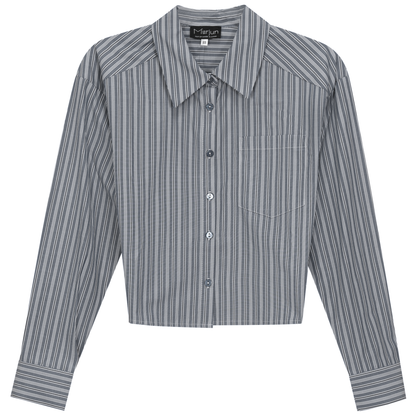 Cropped Striped Blouse