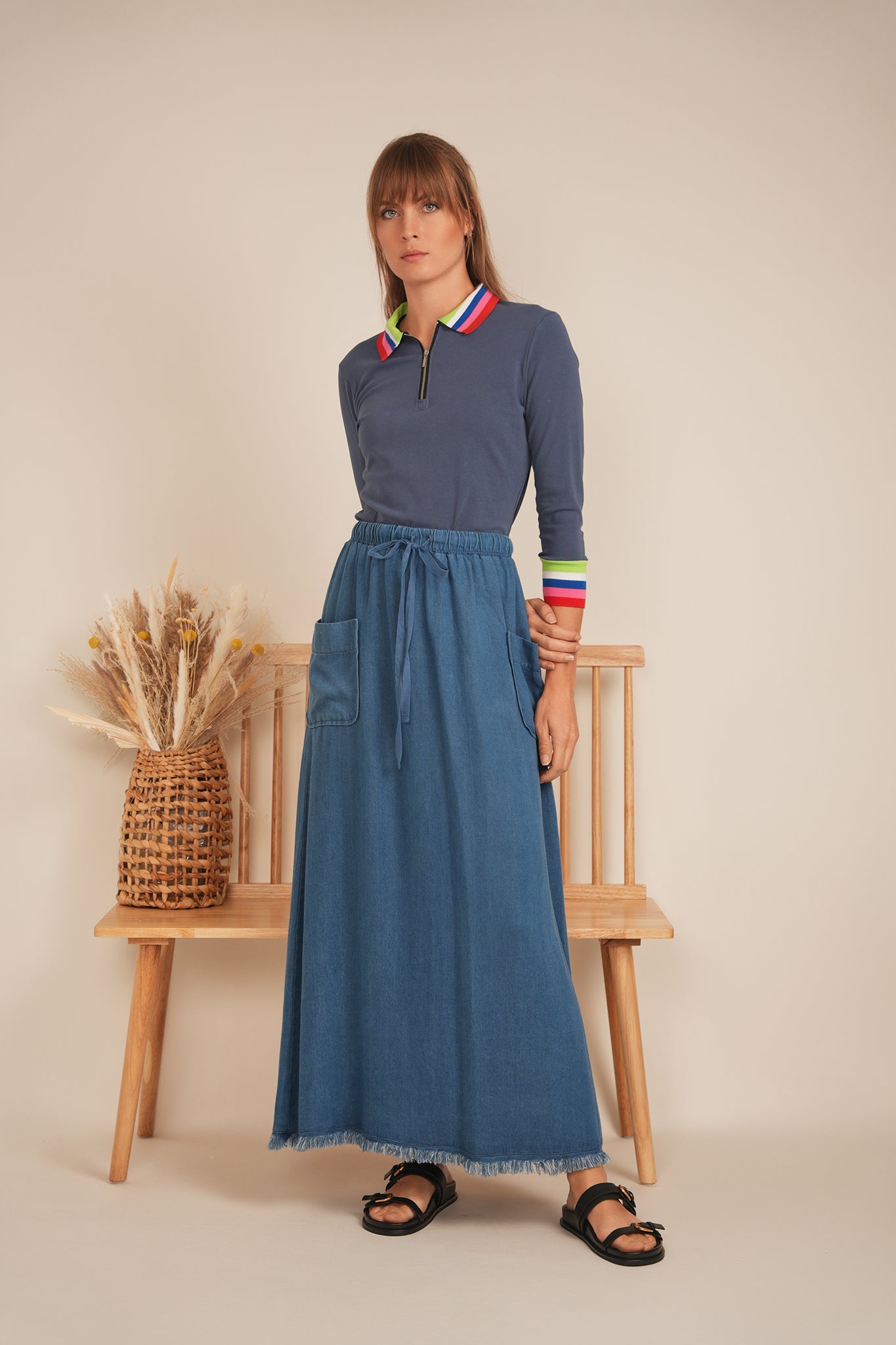 Rainbow Contrast Tee