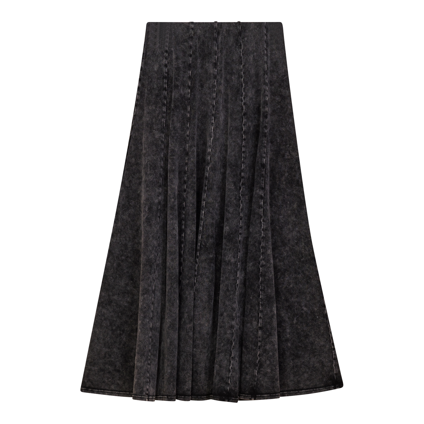 Mineral Wash Panel Midi Skirt