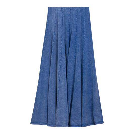 Mineral Wash Panel Midi Skirt