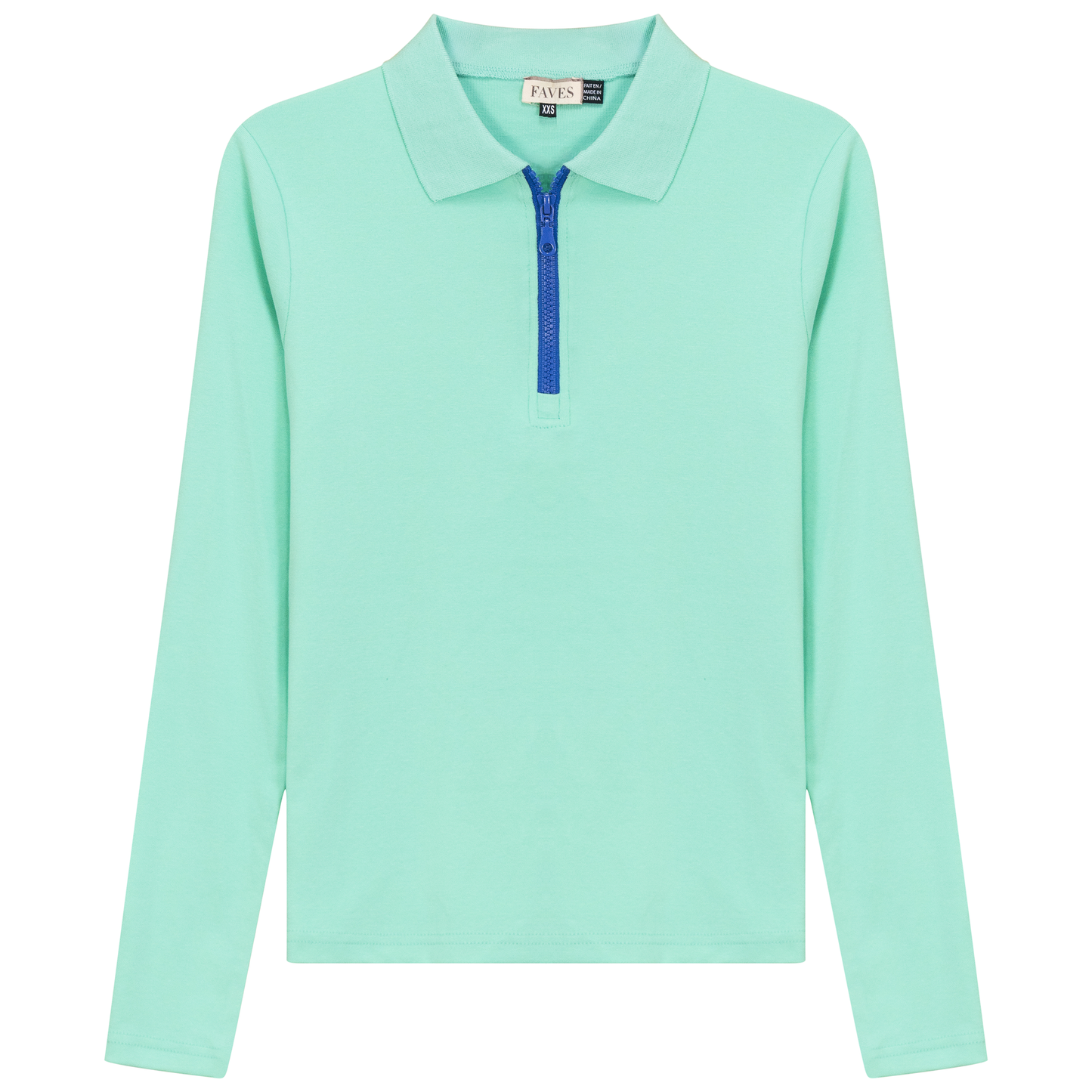 Henley Contrast Zip Tee