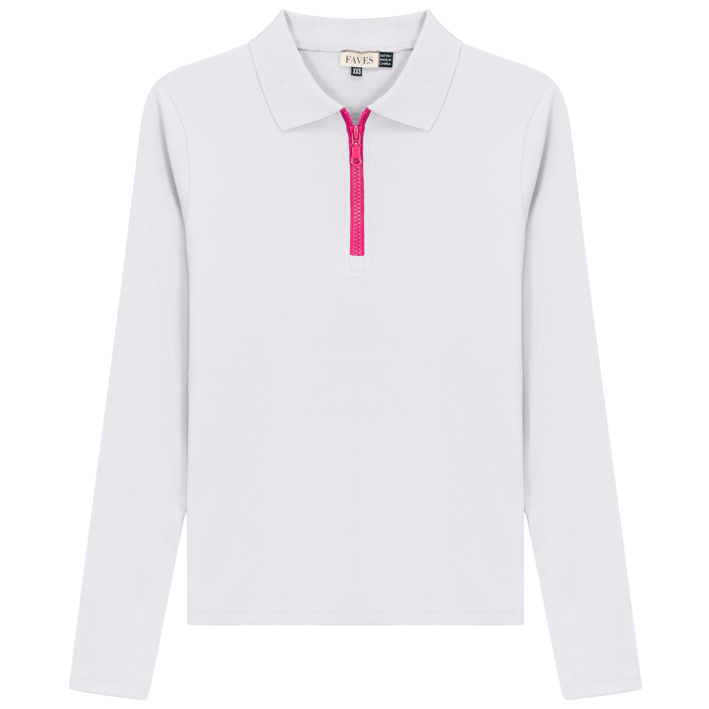 Henley Contrast Zip Tee