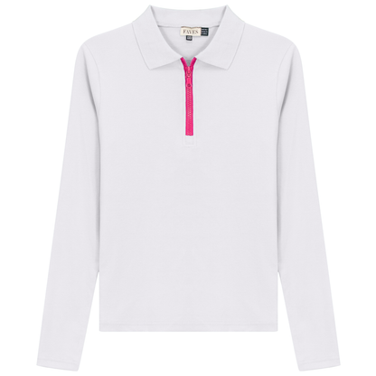 Henley Contrast Zip Tee