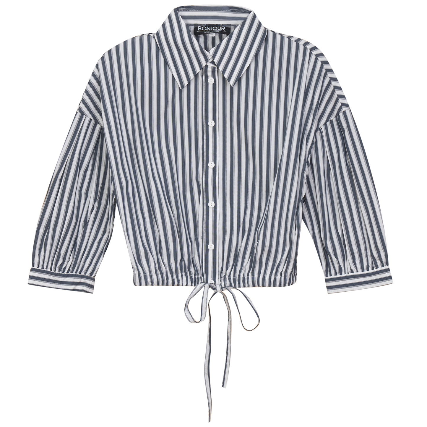 Striped Cropped Bungee Blouse