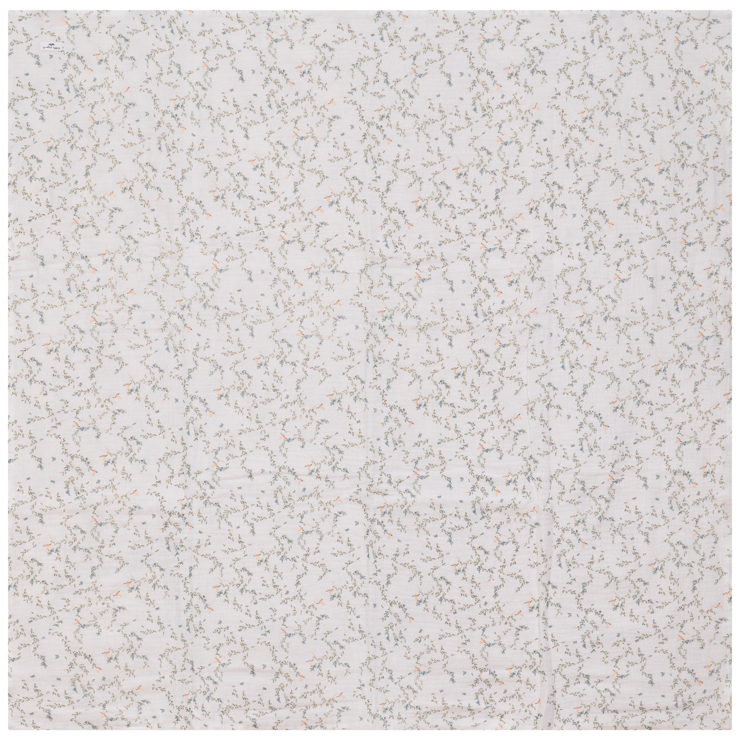 Leaves and Bird Print Swaddle