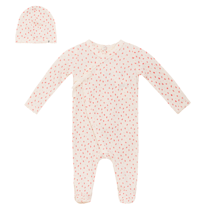 Crinkle Flower Print Onesie Set