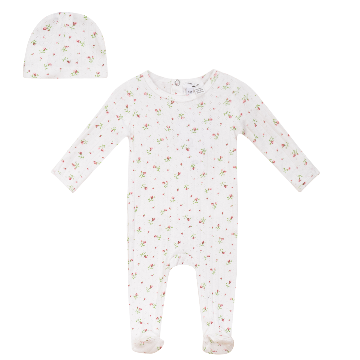 Floral Onesie with Hat