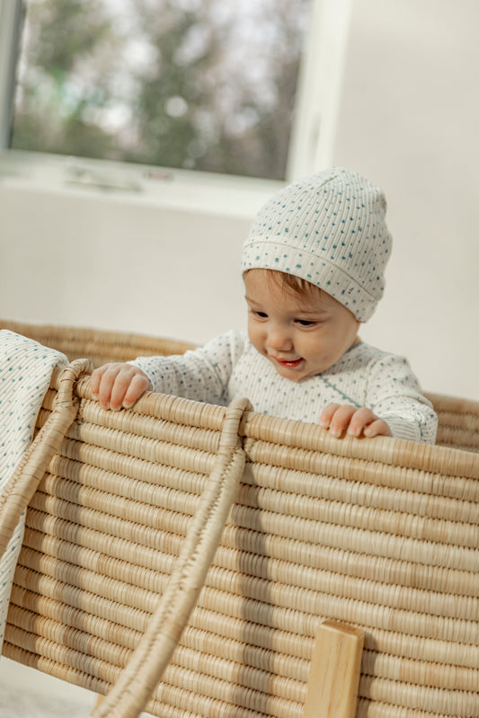 Flower and Dot Print Blanket