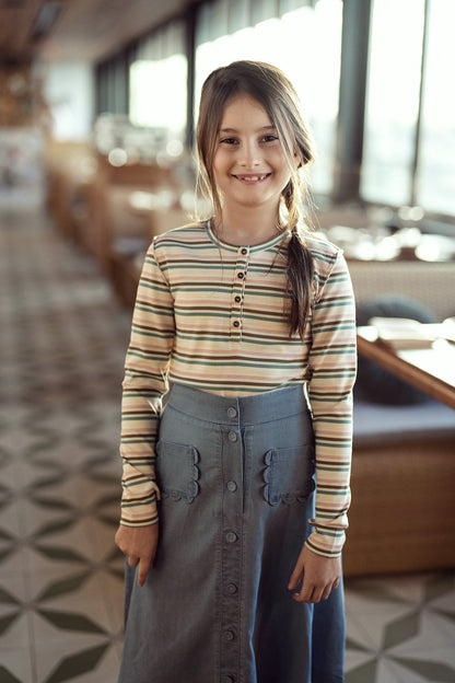 Multi Stripe Rib Top