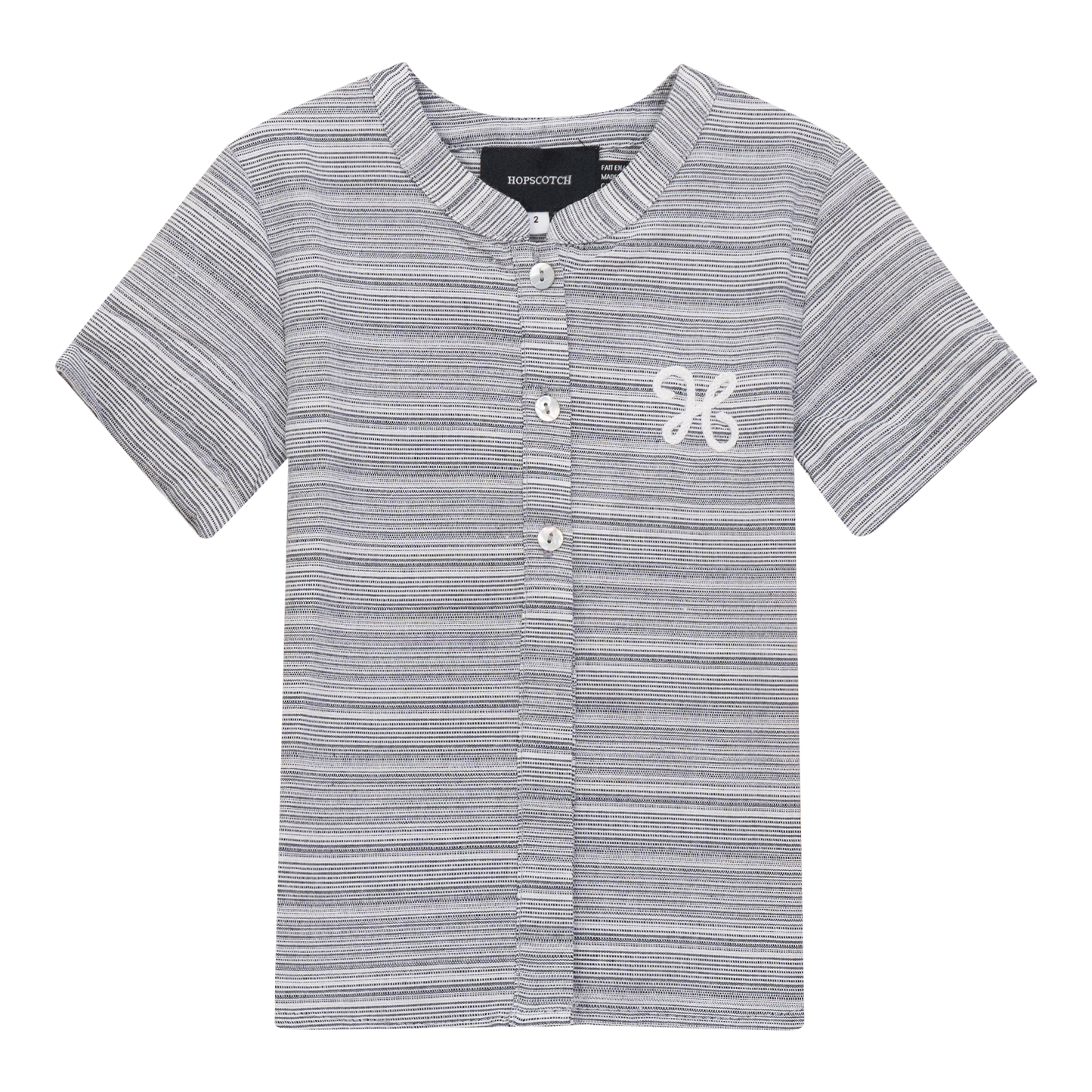Woven Crinkle Stripe Shirt
