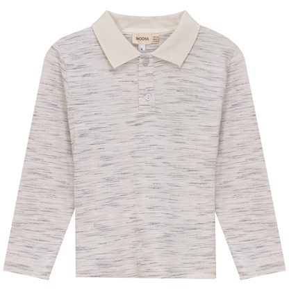 Woven long sleeve Polo