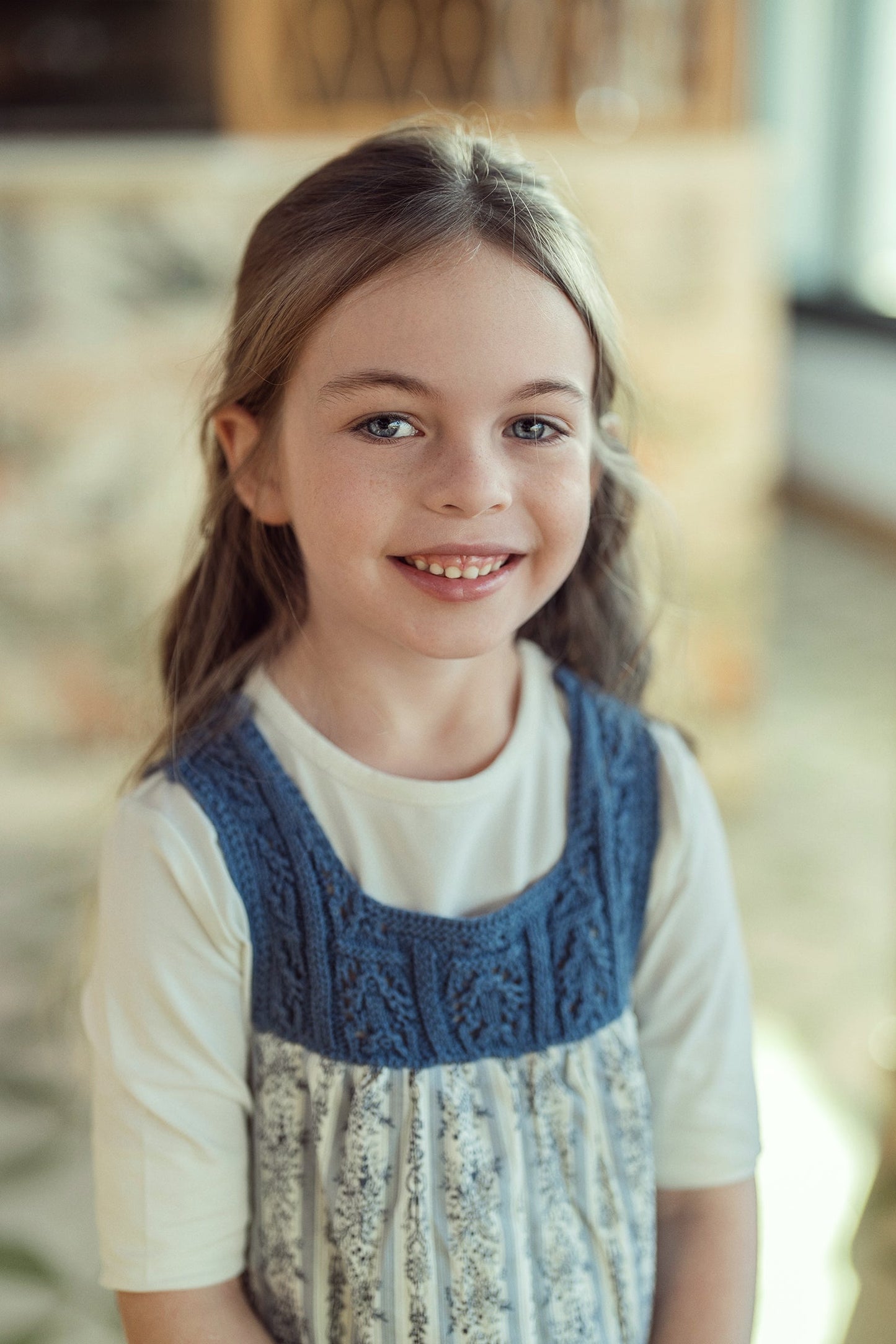 Flower Print Woven Jumper