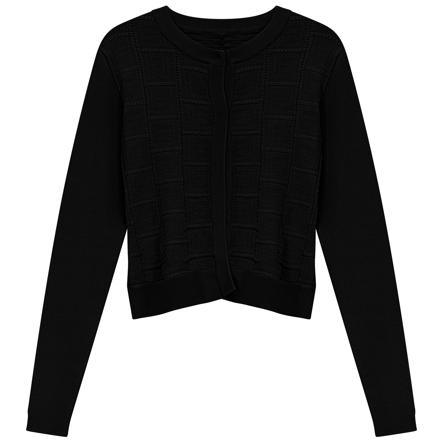 Pointelle Knit Crop Cardigan