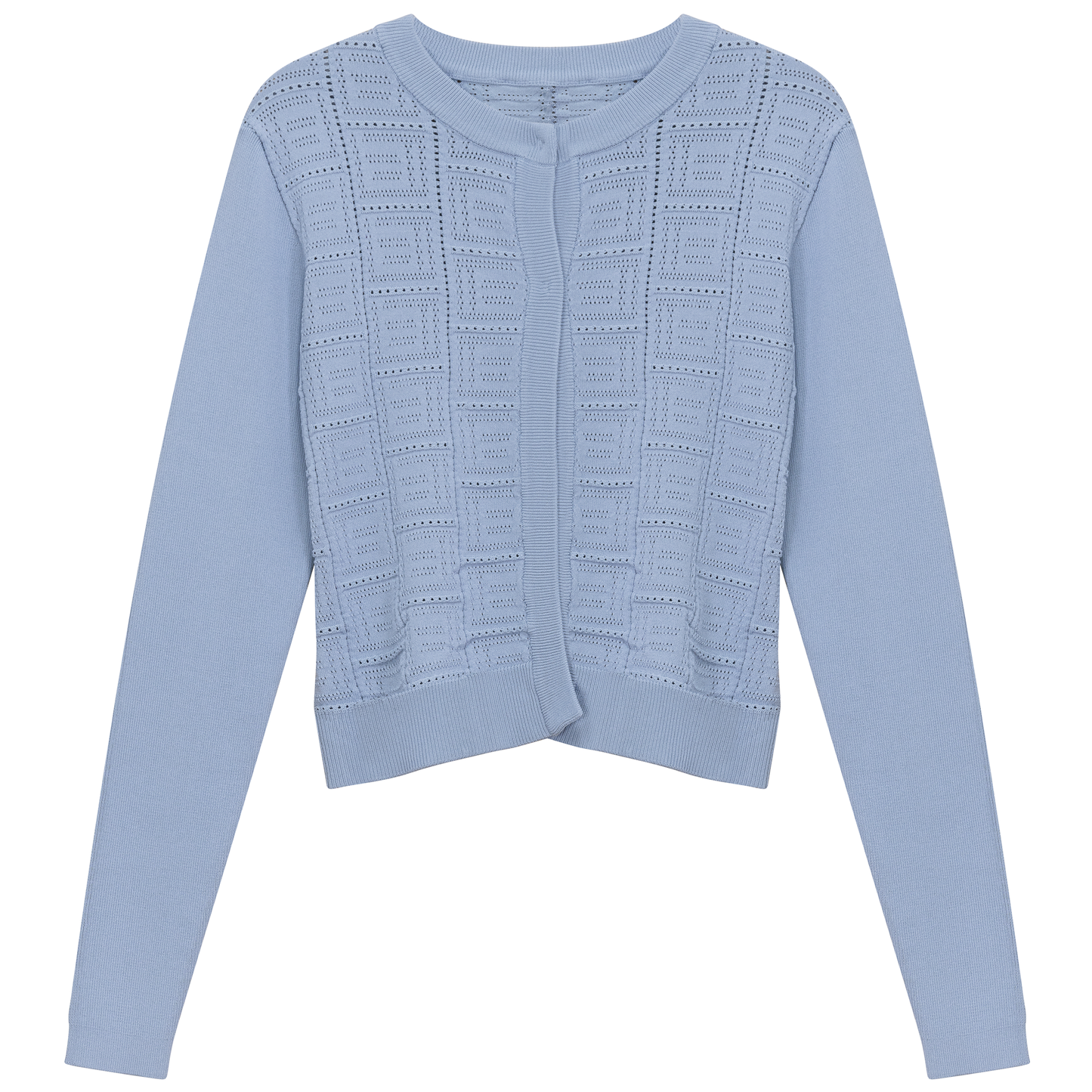 Pointelle Knit Crop Cardigan