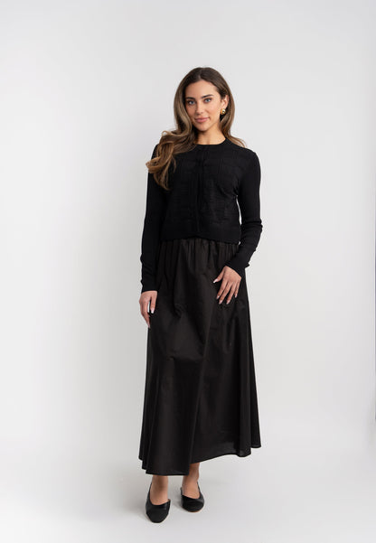 Pointelle Knit Crop Cardigan