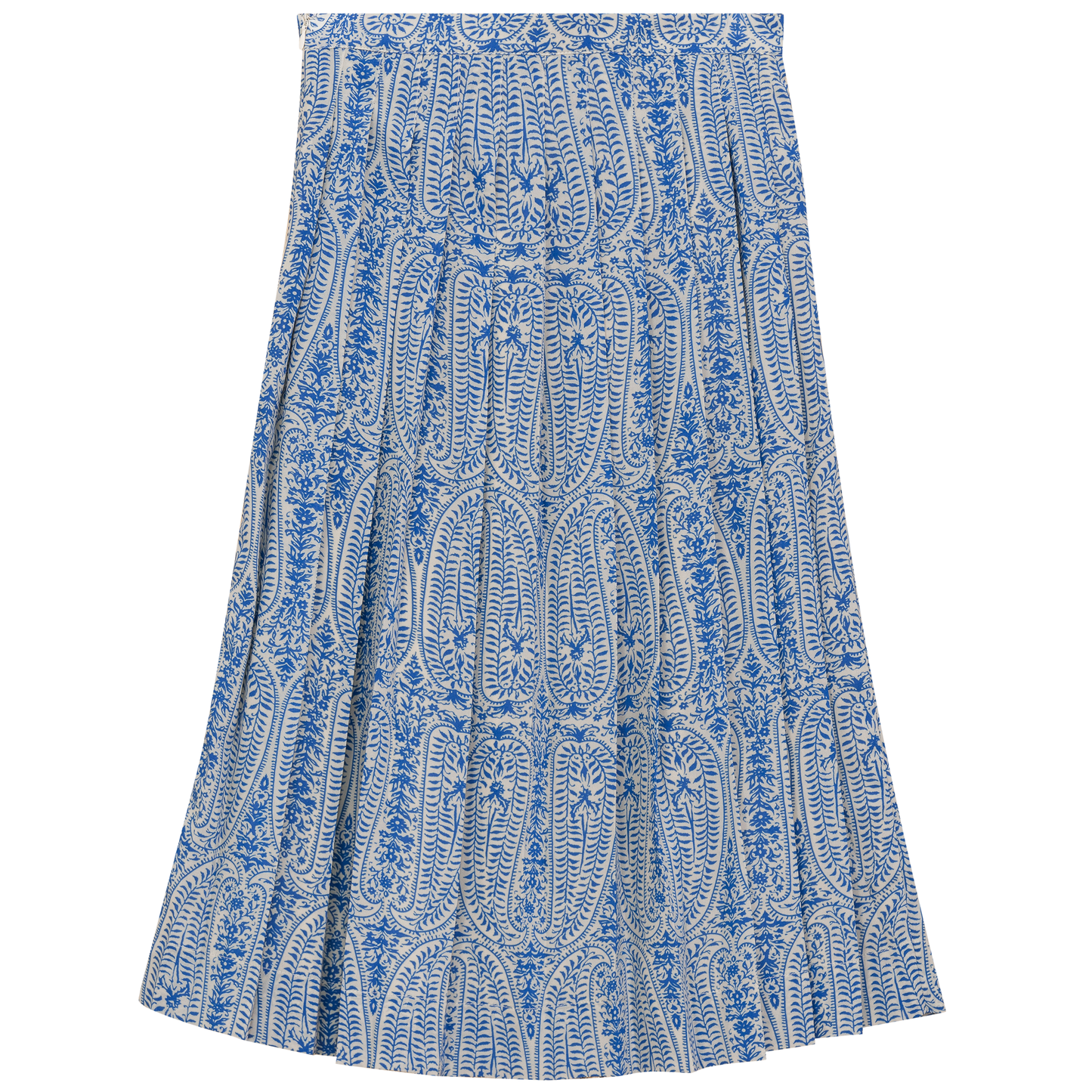 Paisley Print Pleated Skirt