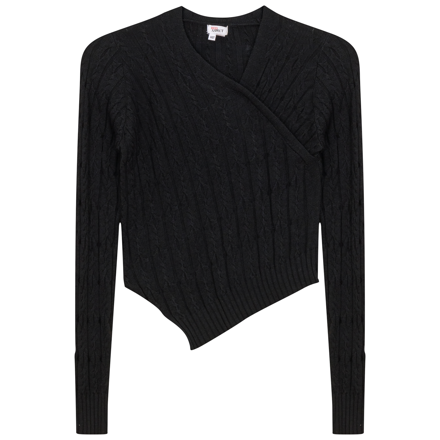 Cable Knit Asymmetric Top