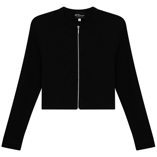 Maternity Ribbed Zip Cardigan