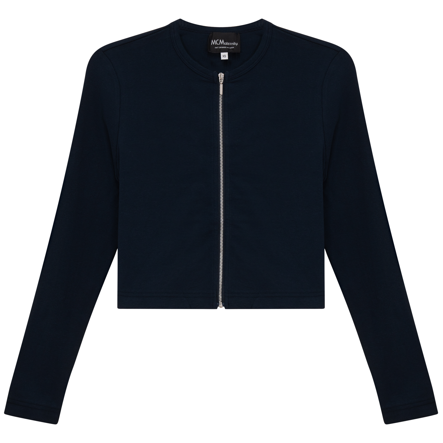 Maternity Ribbed Zip Cardigan