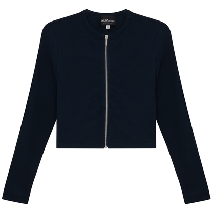 Maternity Ribbed Zip Cardigan