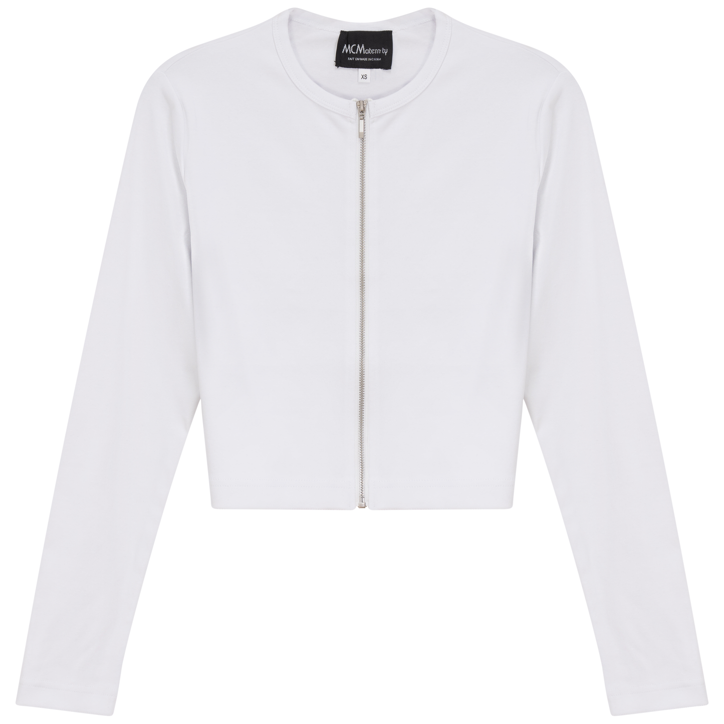 Maternity Ribbed Zip Cardigan