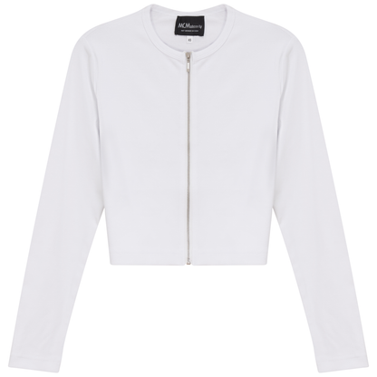 Maternity Ribbed Zip Cardigan