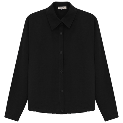 Maternity Cropped Copper Tencel Blouse