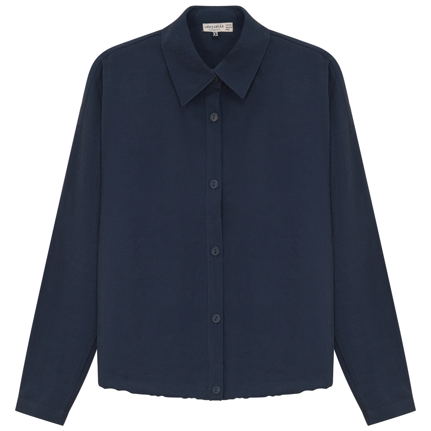 Maternity Cropped Copper Tencel Blouse