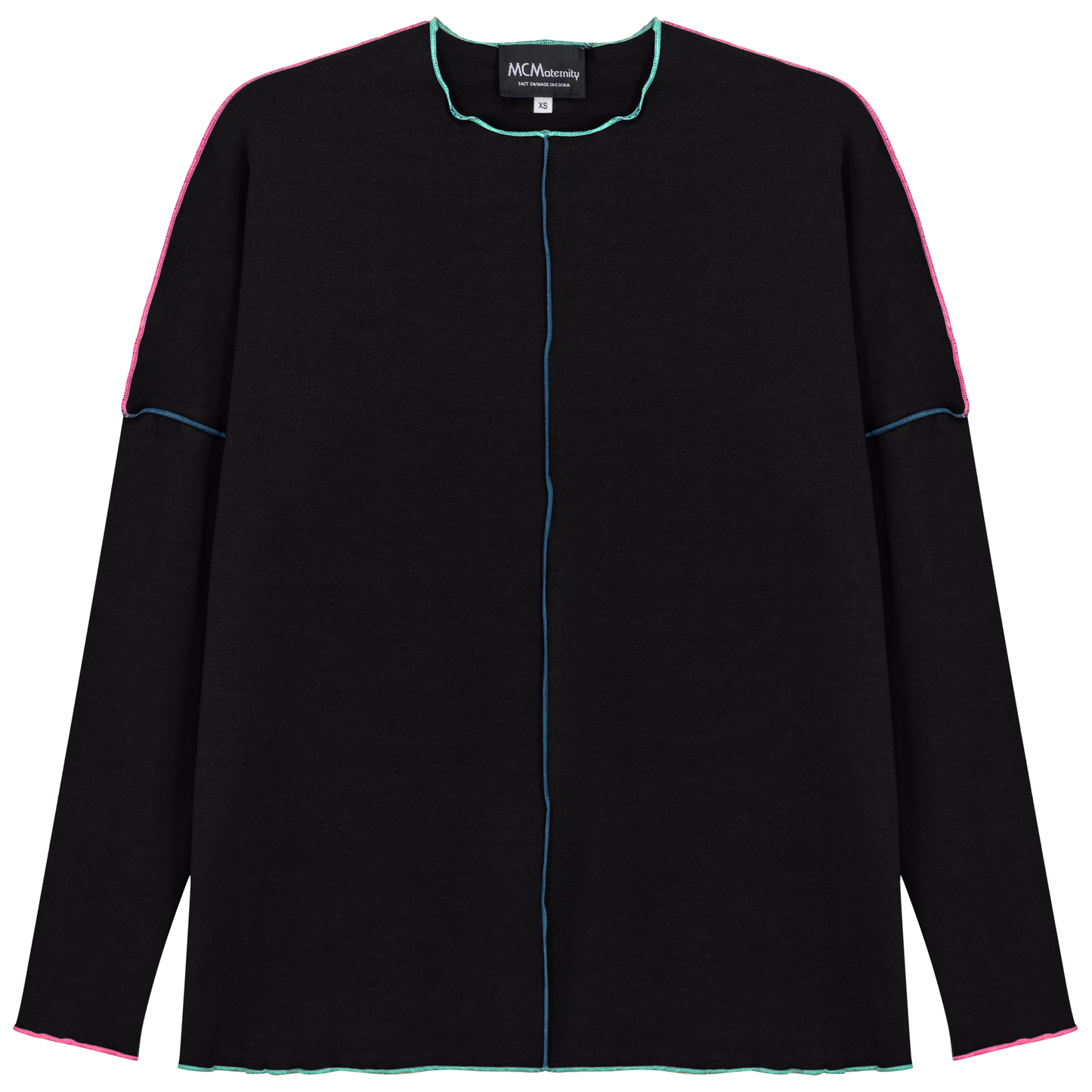 Maternity Contrast Stitch Top