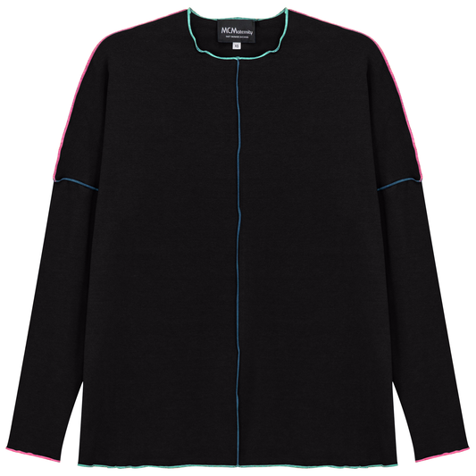 Maternity Contrast Stitch Top