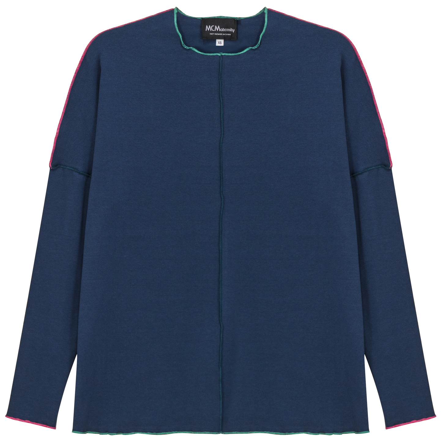 Maternity Contrast Stitch Top