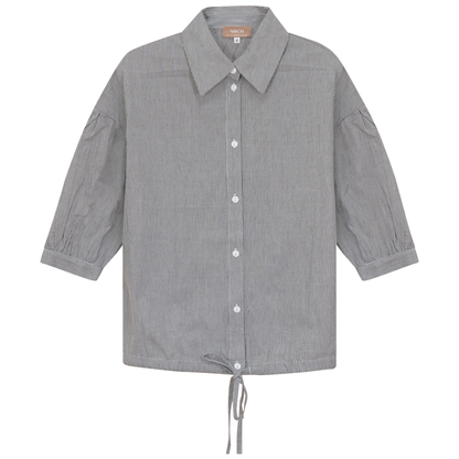 Maternity Striped Cropped Bungee Blouse