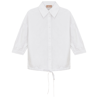 Maternity Striped Cropped Bungee Blouse