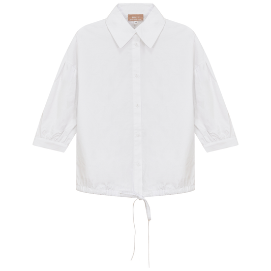 Maternity Striped Cropped Bungee Blouse