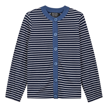 Maternity Striped Button Down Cardigan