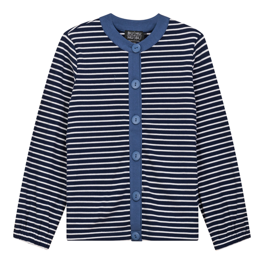 Maternity Striped Button Down Cardigan