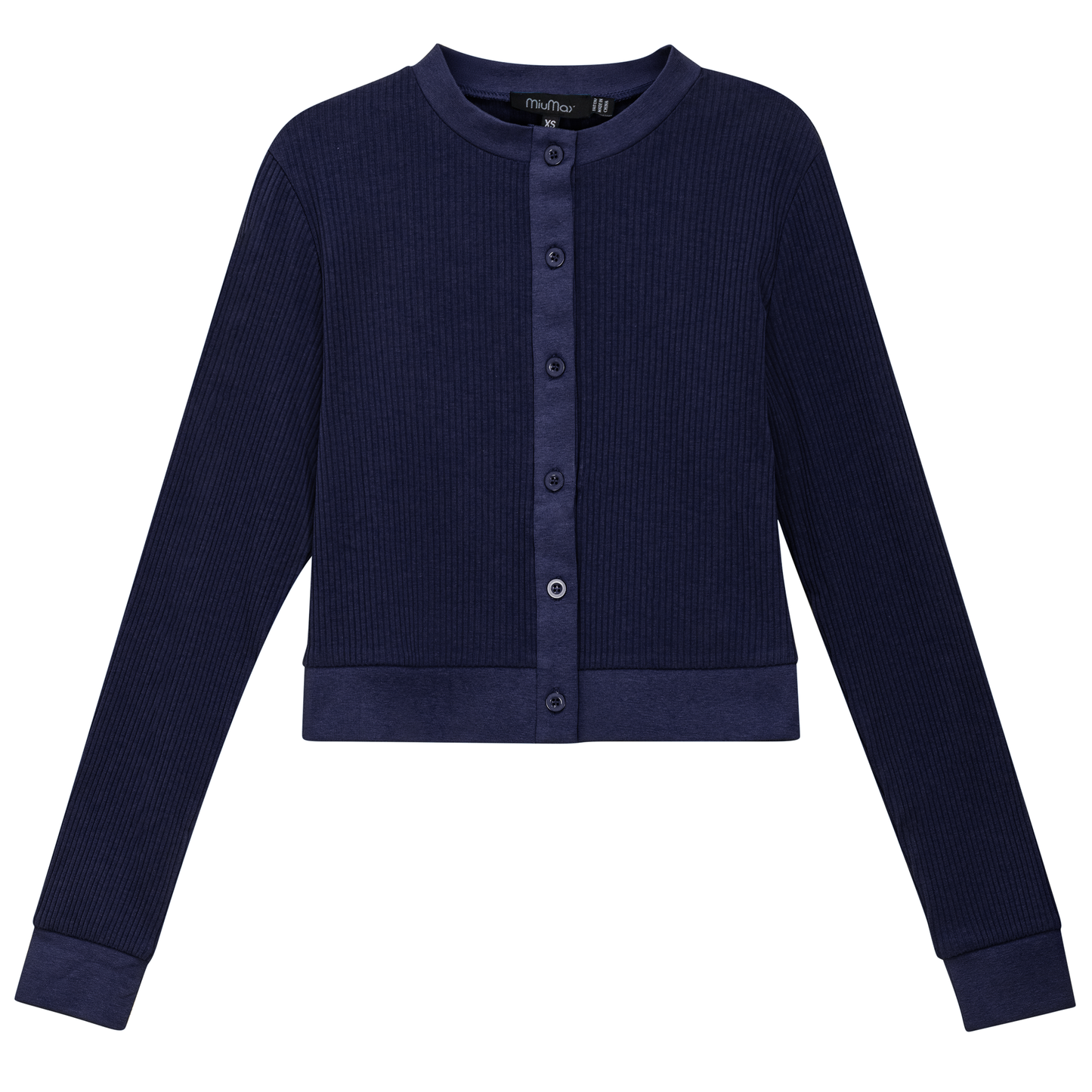 Maternity Ribbed Cropped Cardigan