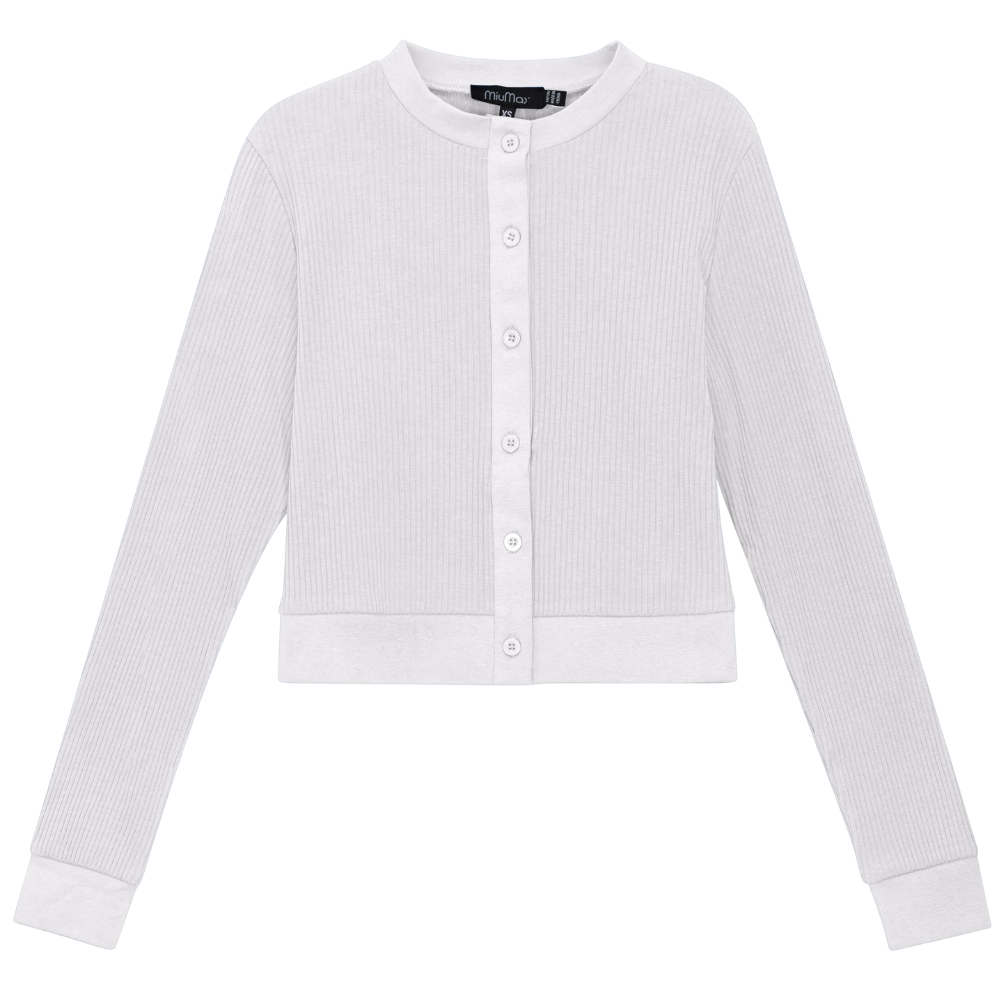 Maternity Ribbed Cropped Cardigan