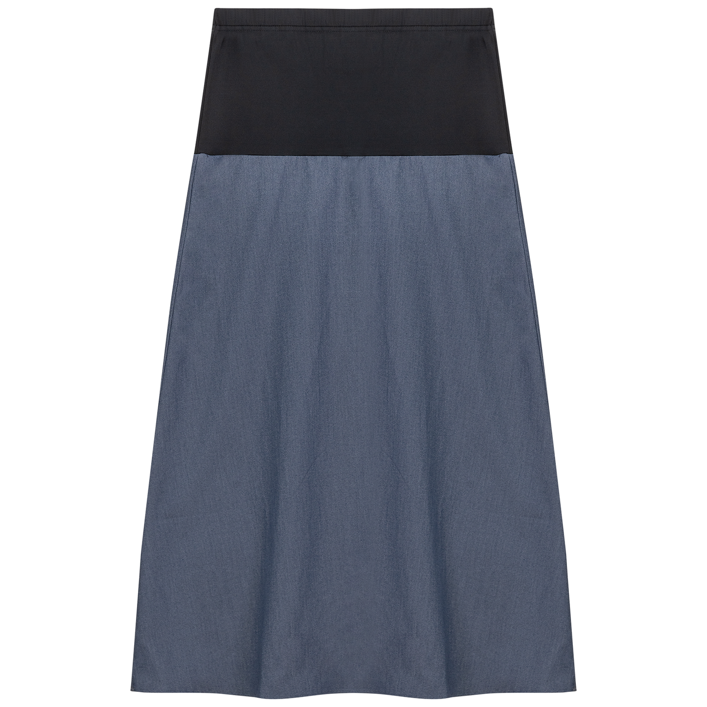 Maternity Chambray Midi Skirt