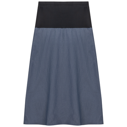 Maternity Chambray Midi Skirt