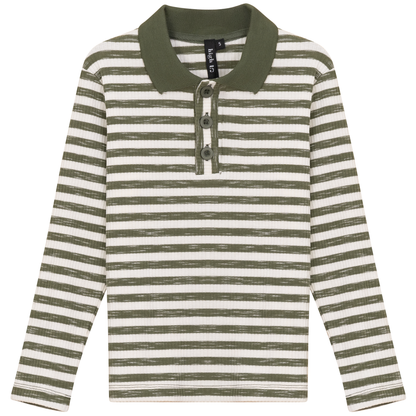 Mix Stripped Long Polo