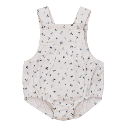 Floral Printed Denim Romper