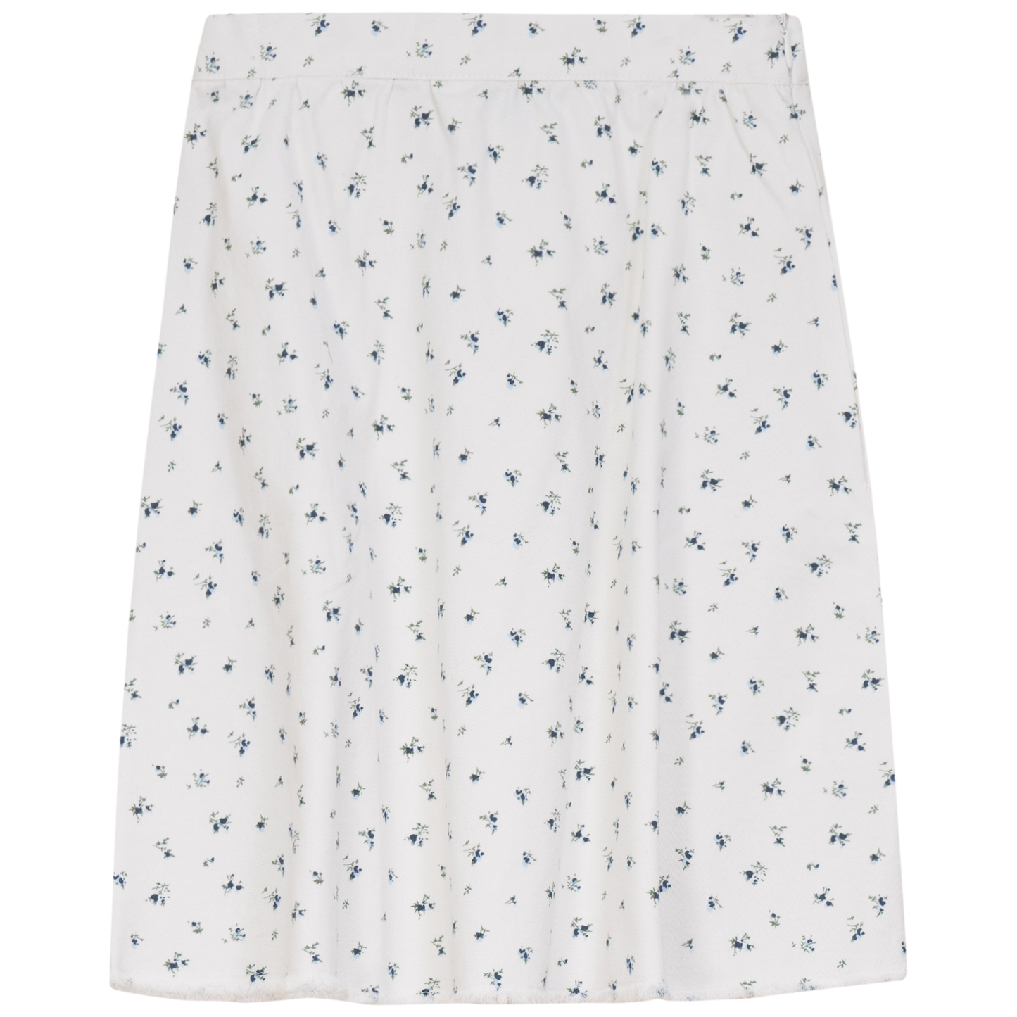 Floral Printed Denim Skirt