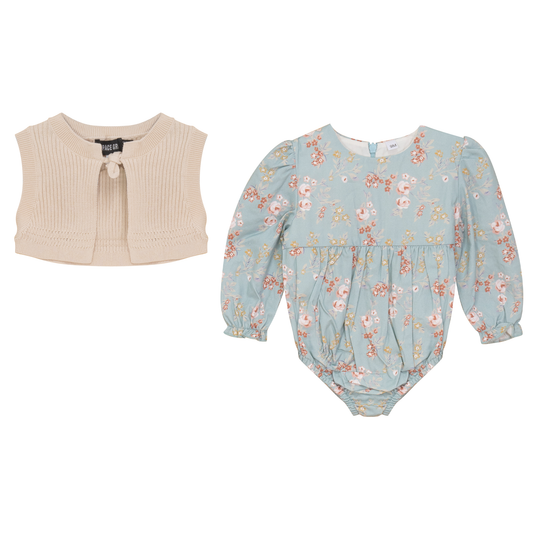 Floral Woven Bubble with Vest