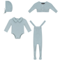 Knitted Overall and Cardigan Set