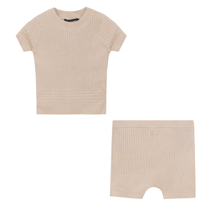 Rib Knit Shorts Set